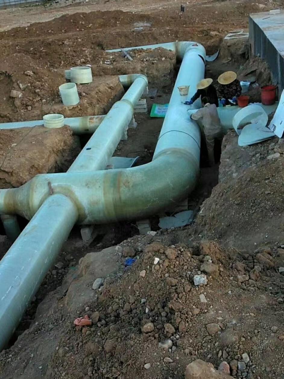 玻璃钢排污管道施工案例